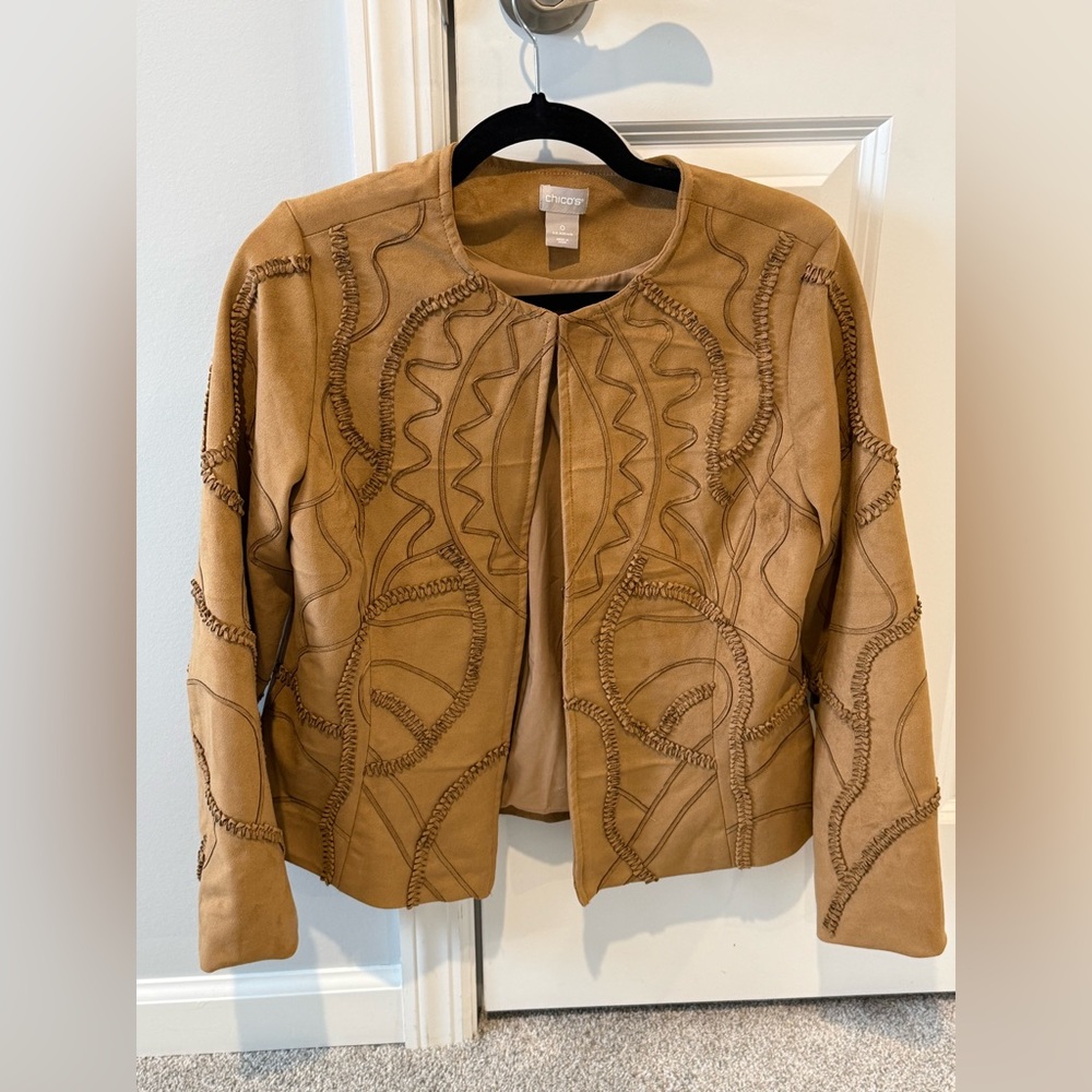 Chico’s Artisan Faux Suede Jacket size 0